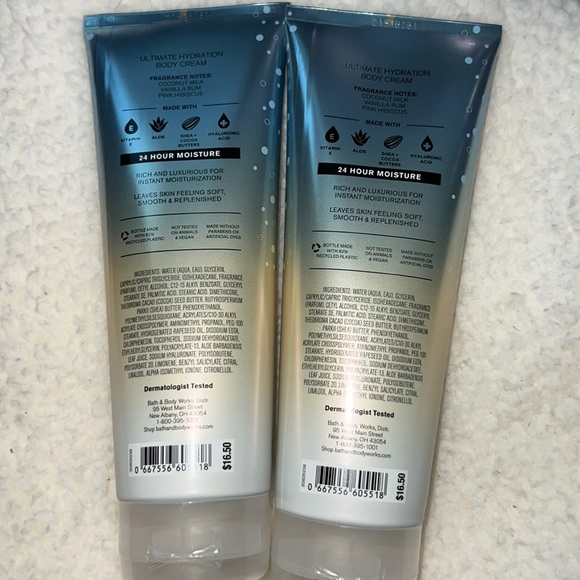 BBW  2pc Fresh Coconut Colada CREAMS - Picture 2 of 2